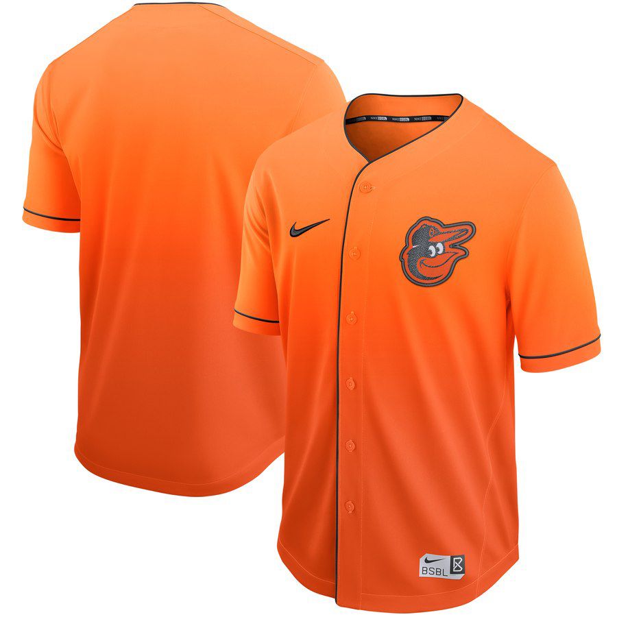 Men Baltimore Orioles Blank Orange Nike Fade MLB Jersey->baltimore orioles->MLB Jersey